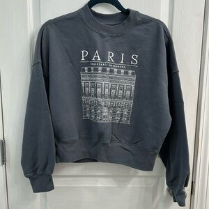 A&F Paris Crop Sweatshirt